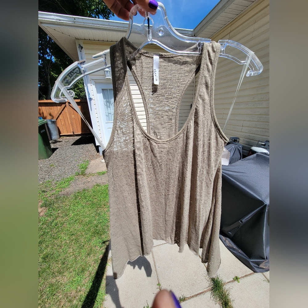 Cherish Green Sleeveless Tank Top
